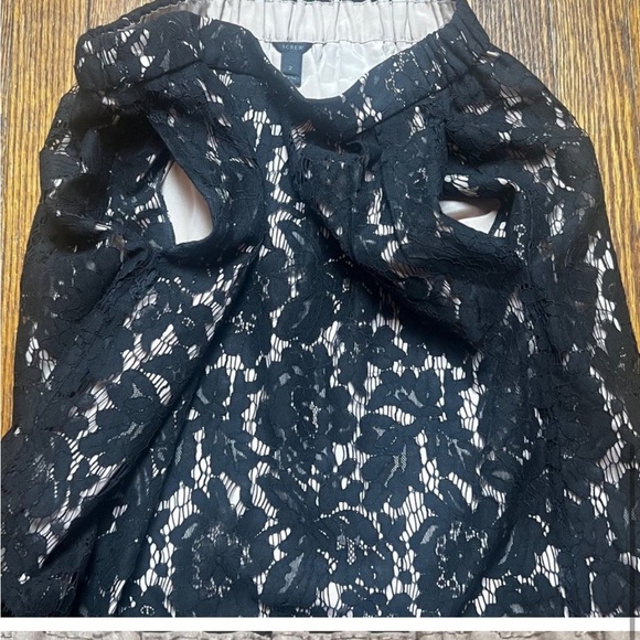NWOT! GLAM up w for weddings, holidays etc. WITH POCKETS! J. Crew lace skirt . - Picture 2 of 7